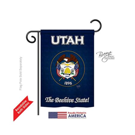 GARDENCONTROL 58114 States Utah 2-Sided Impression Garden Flag - 13 x 18.5 in. GA4069996